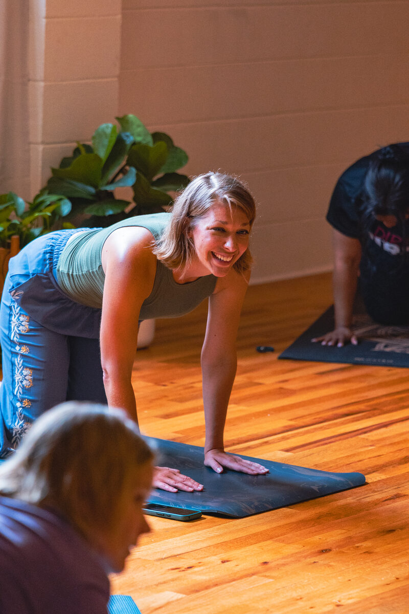 Jules Foster, founder of Jules Collective, in her wellness studio in Atlanta